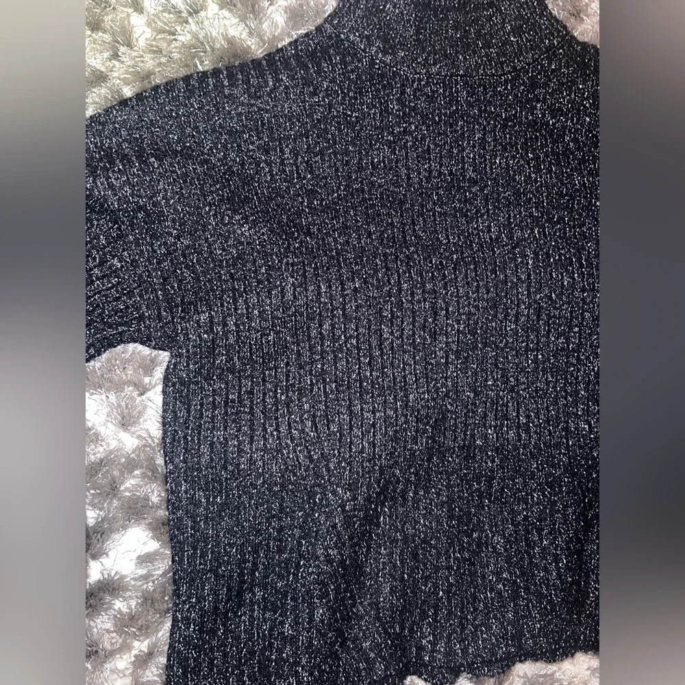 Women's Black Shimmer Sweater - Picture 2 of 5